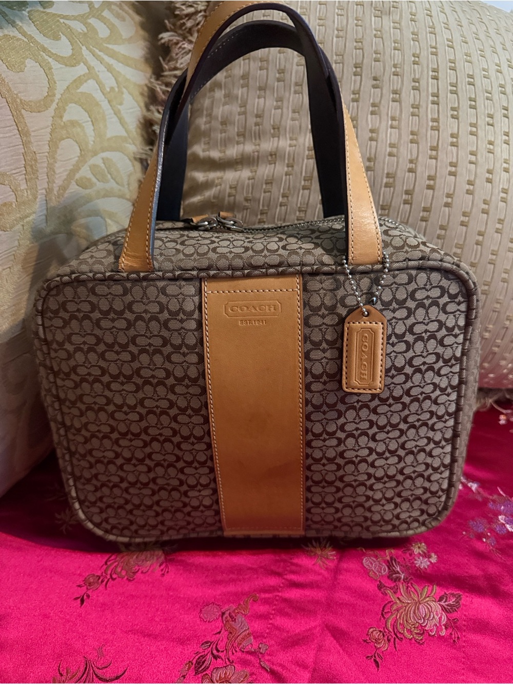 Coach Signature Canvas Travel Cosmetic Bag preloved